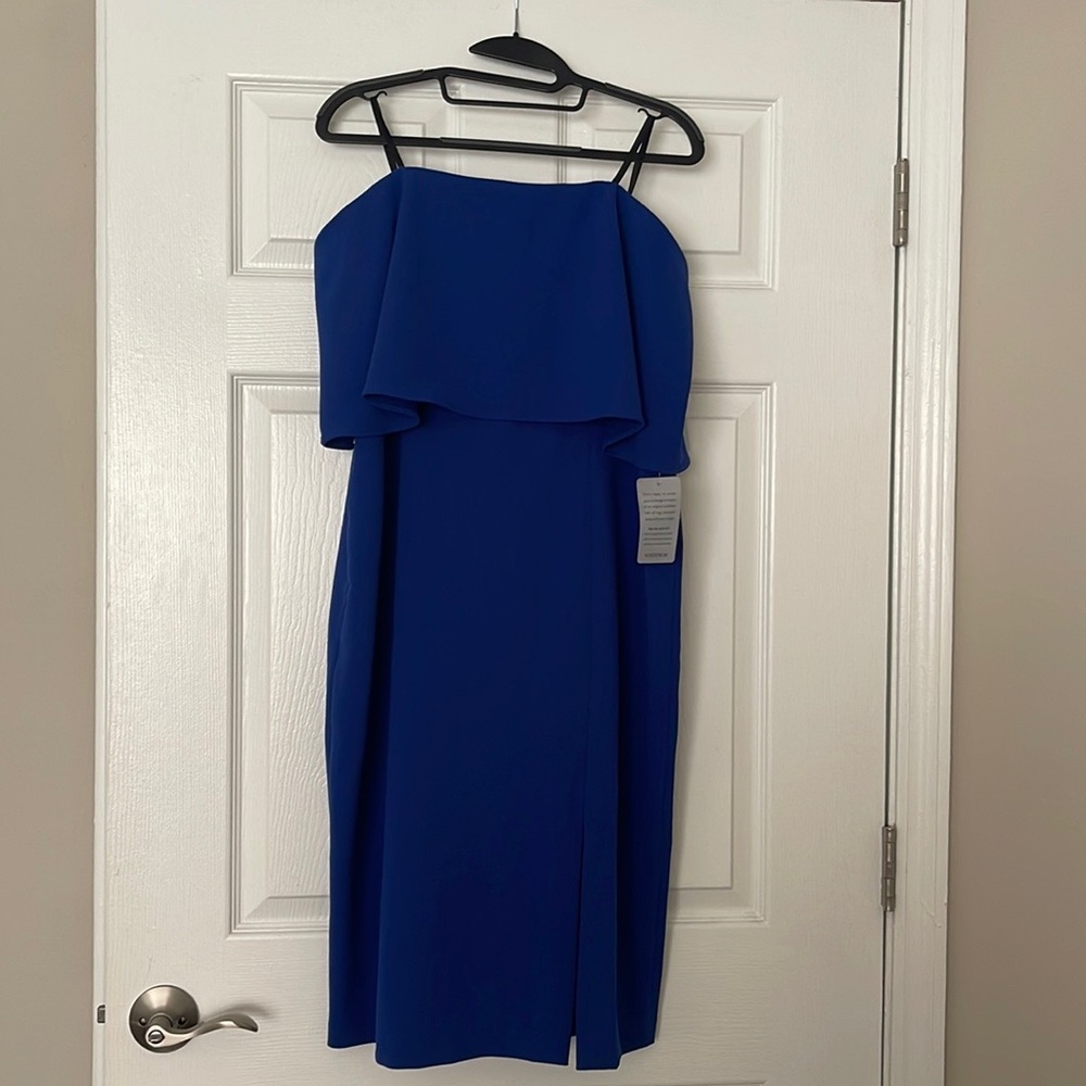 NWT Donna Morgan Royal Blue Strapless Cocktail Dress | Size 18